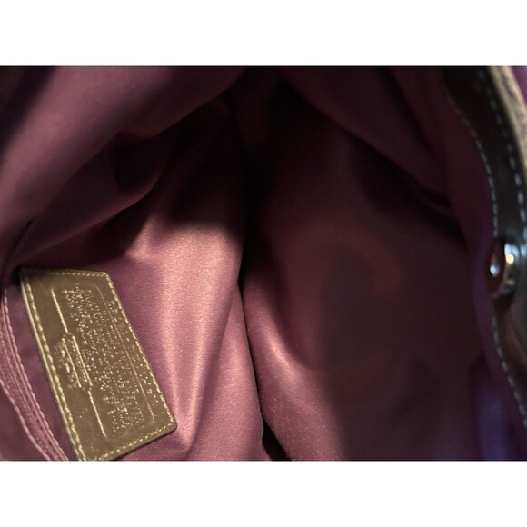 Coach Signature Madison Maggie Hobo Brown Canvas Shoulder Bag 18762 - Picture 8 of 9